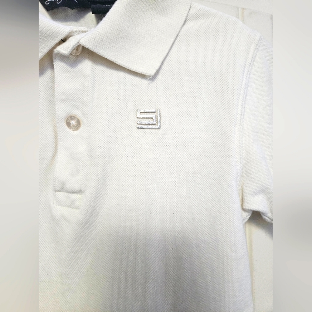 Saun John white polo t-shirt